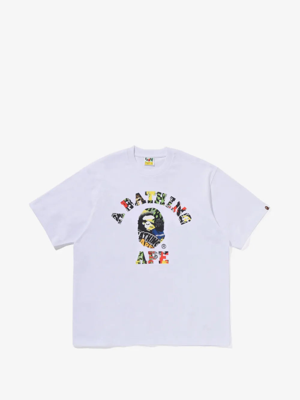 Bape Multi Logo College White Tee