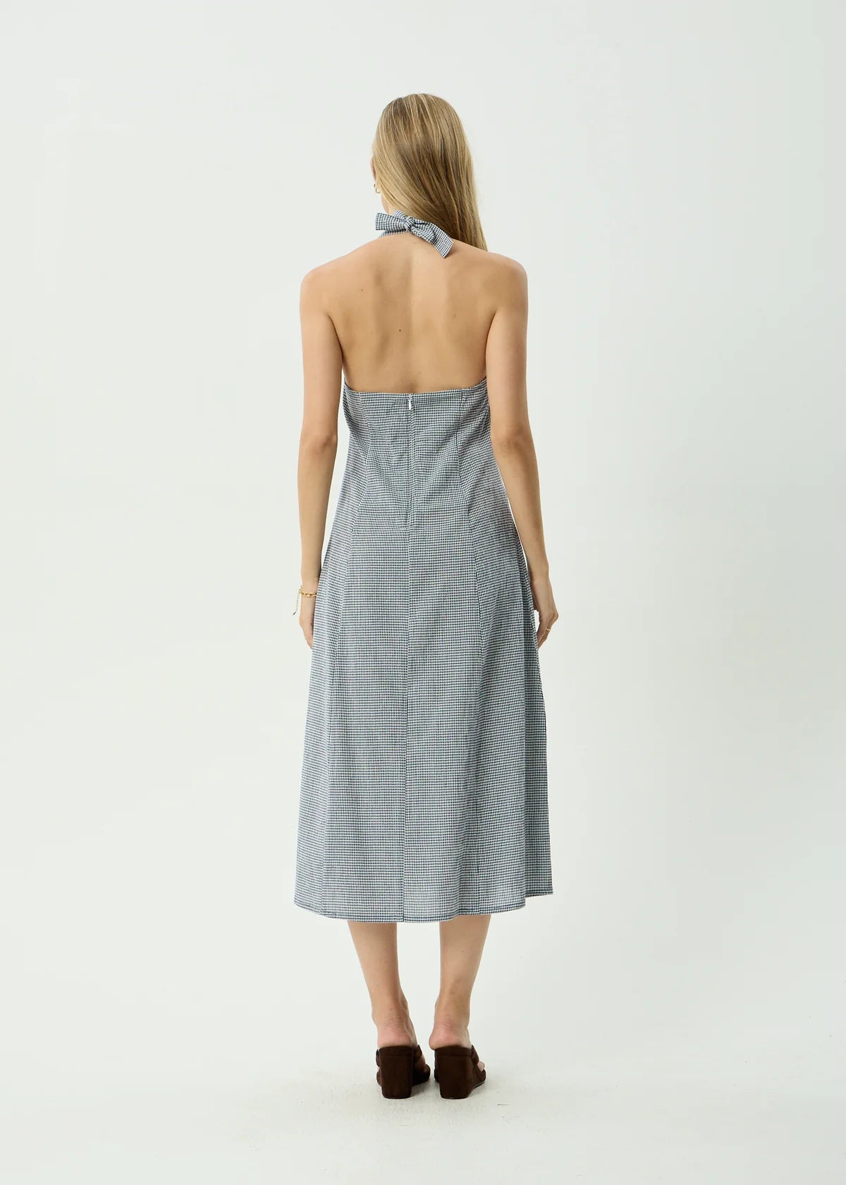 Maya - Midi Dress - Indy Navy Check