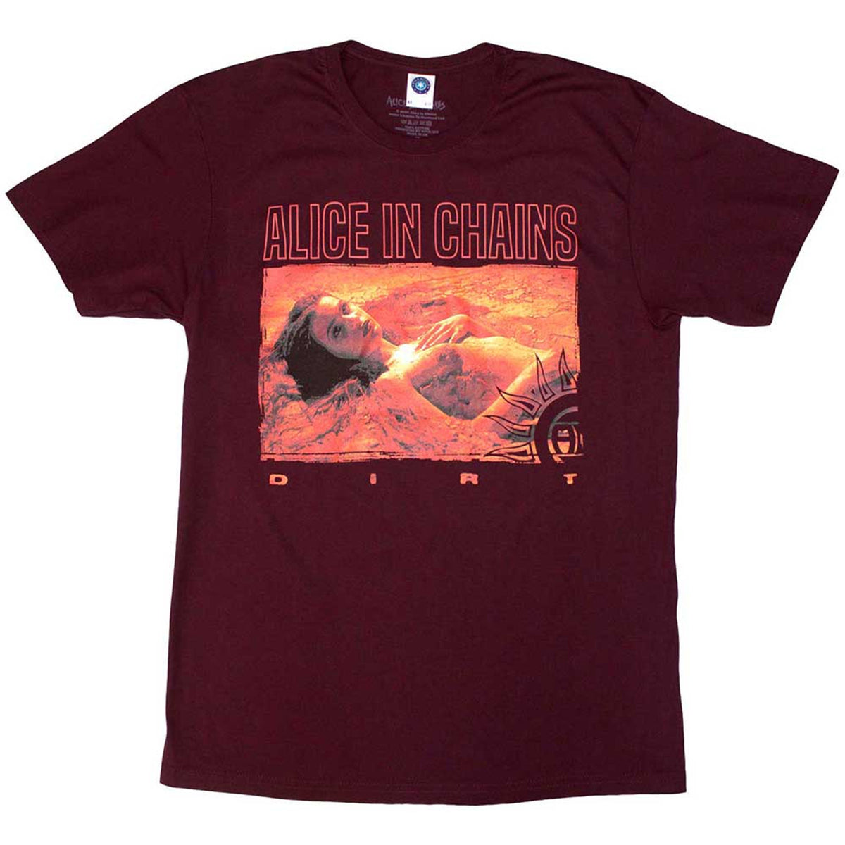 Alice In Chains Dirt Orange Maroon Tee