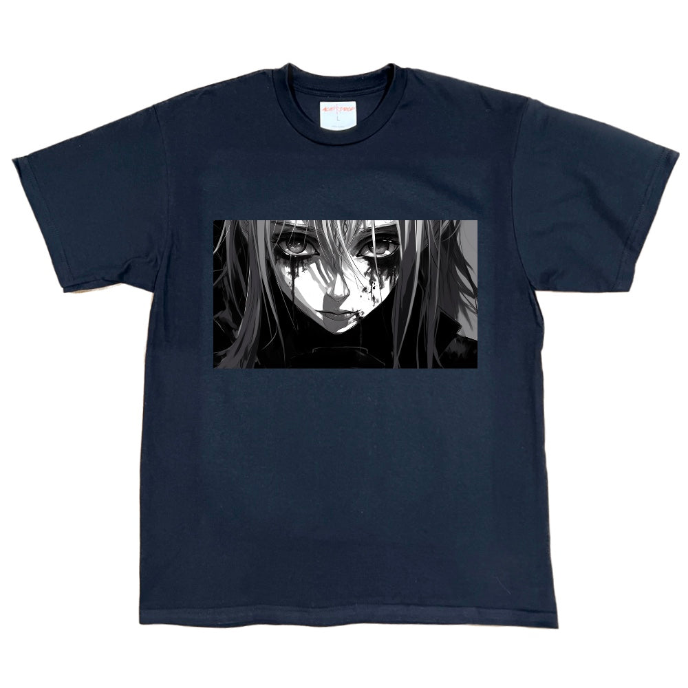 Anime Fantasy Girl Black Tee