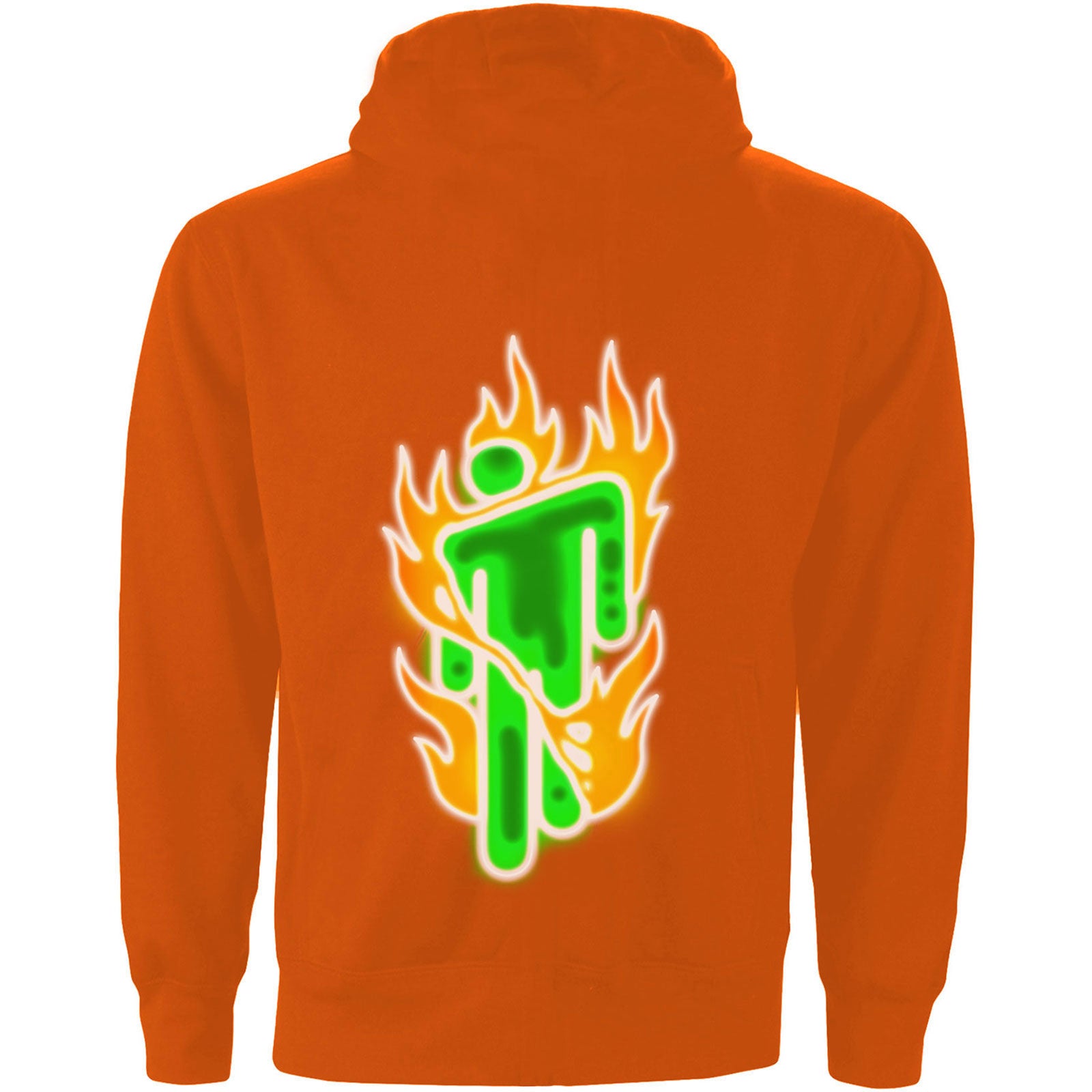 Billie Eilish Airbrush Flames Blohsh Orange Hoodie