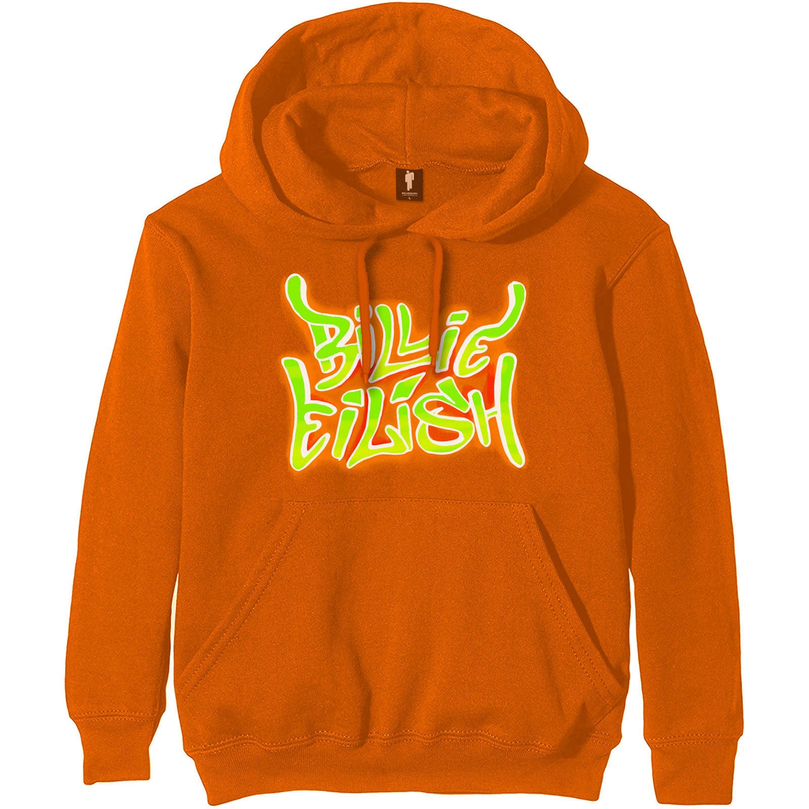 Billie Eilish Airbrush Flames Blohsh Orange Hoodie