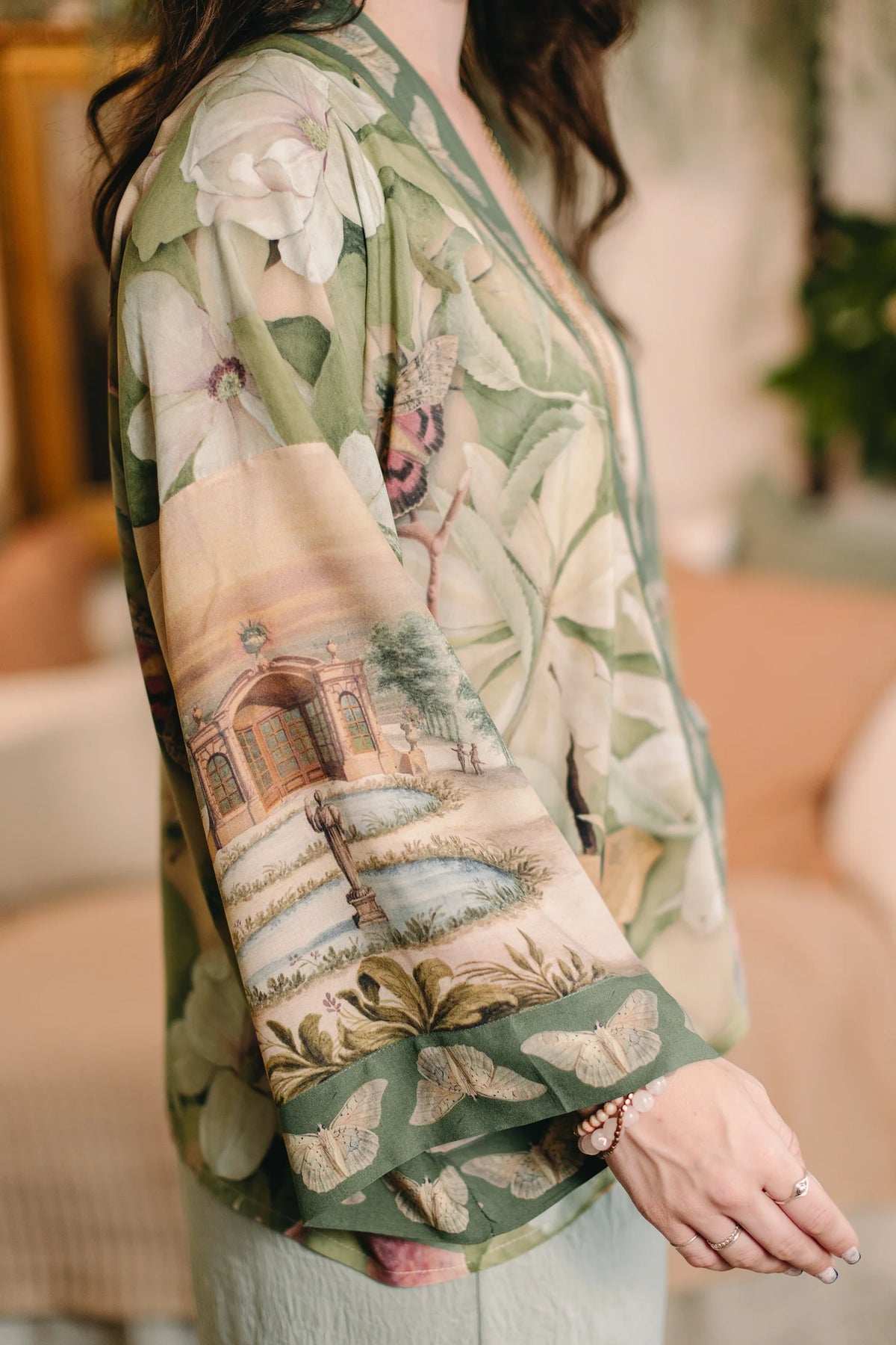 Fleur De Soleil Pixie Duster Cropped Kimono
