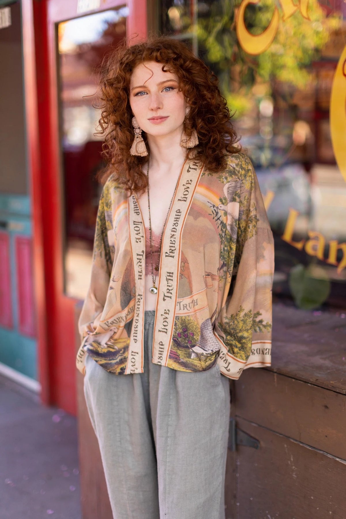 Friendship Love & Truth Vintage Wash Pixie Duster Kimono