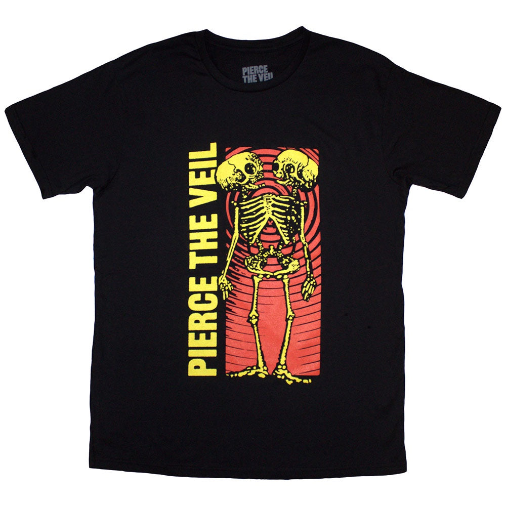 Pierce the Veil Wavy Skeleton Black Tee