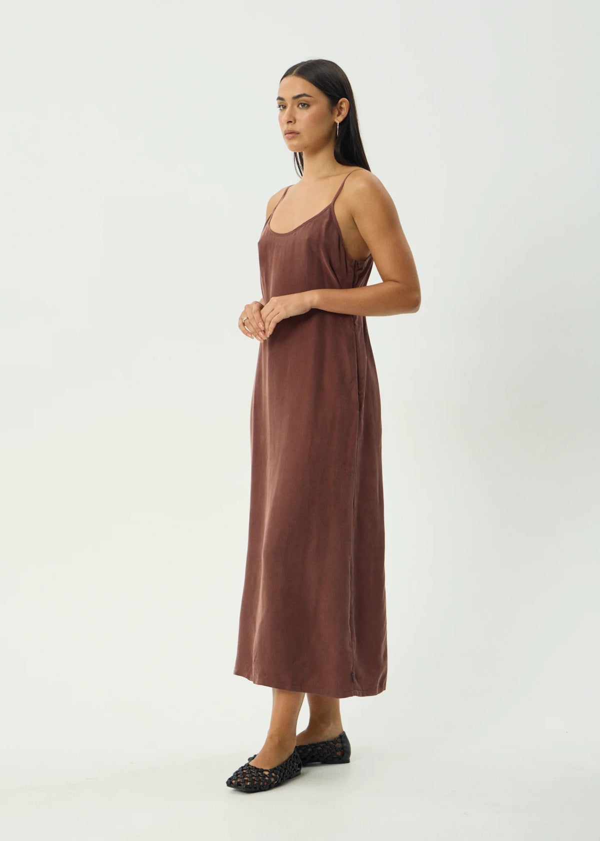 Valley - Cupro Midi Dress - Hazelnut