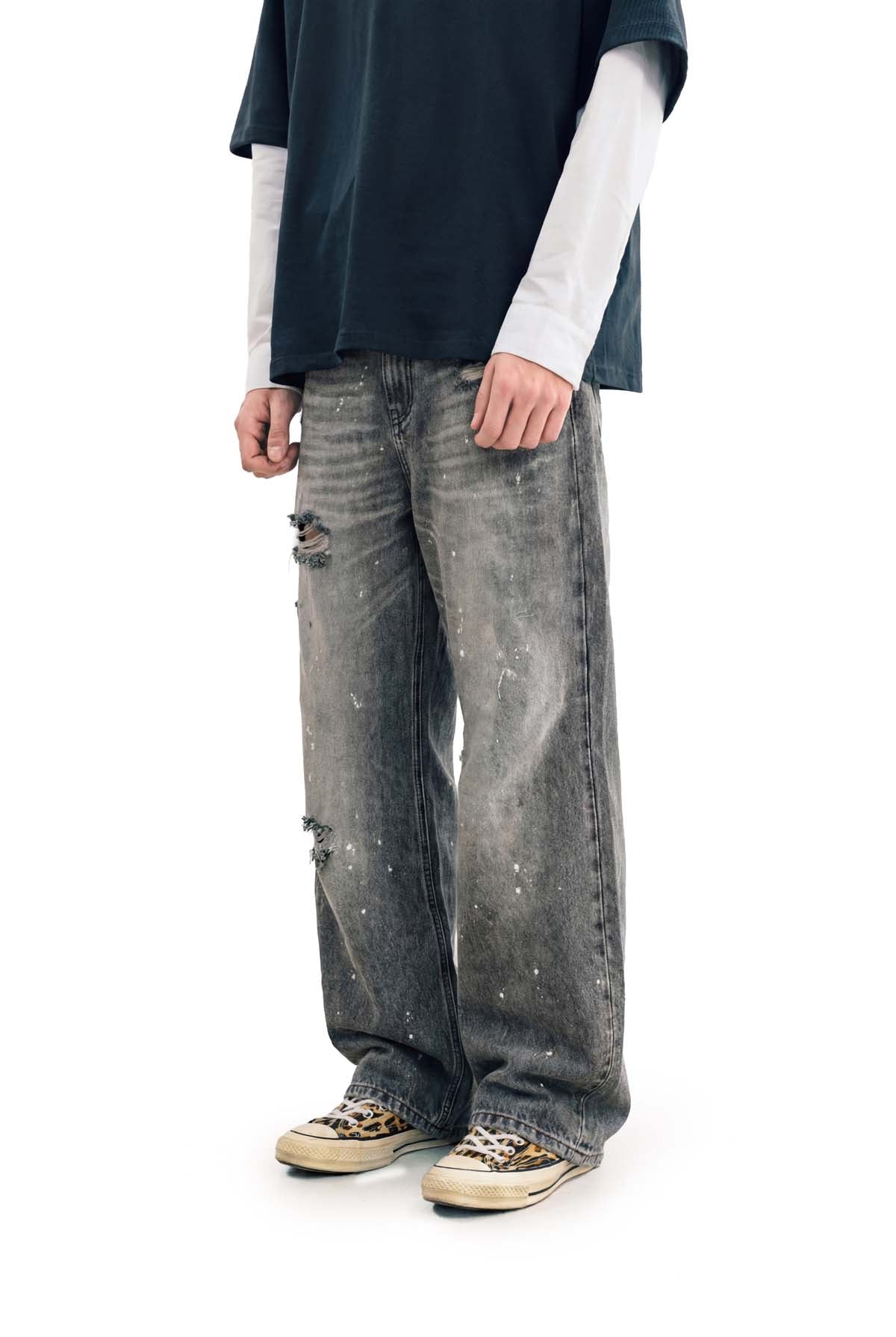 Sense Drip Washed Jeans Coal Black