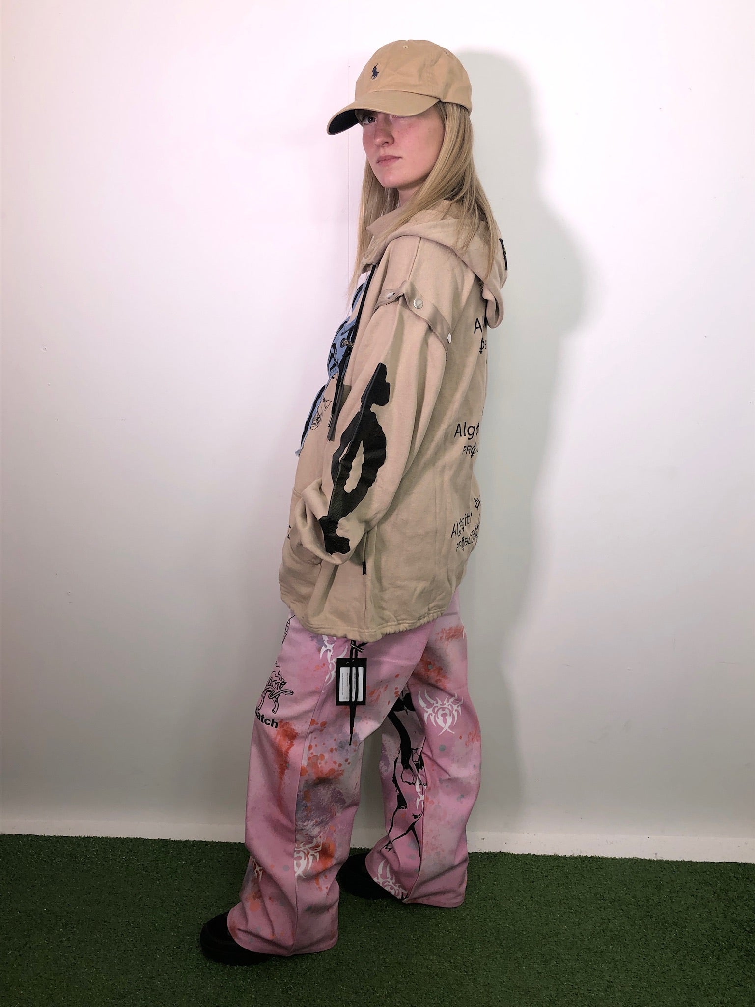 Skoot Algorithm Beige Small Hoodie