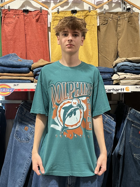 Dolphins Brush Off Teal Tee