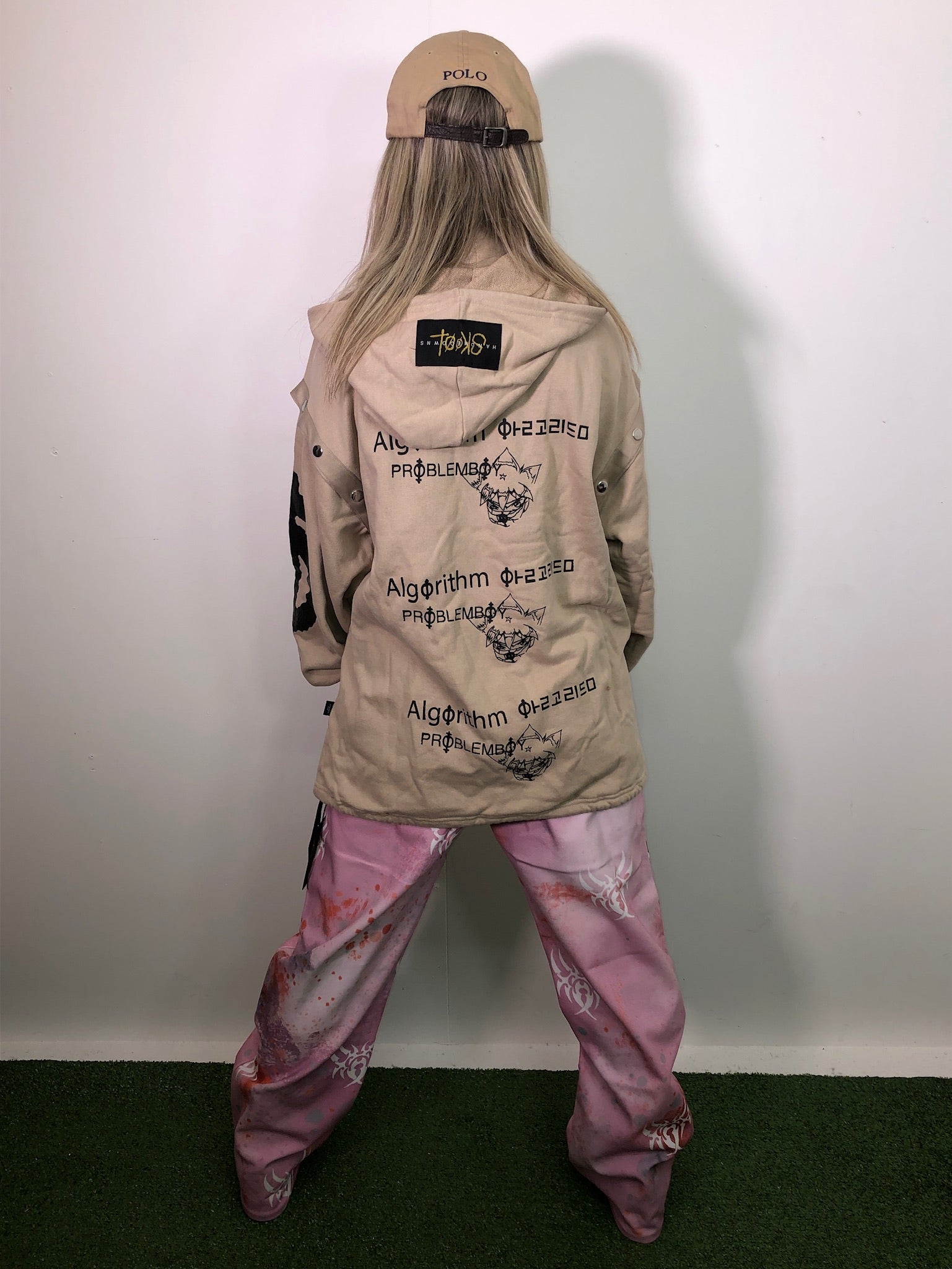 Skoot Algorithm Beige Small Hoodie