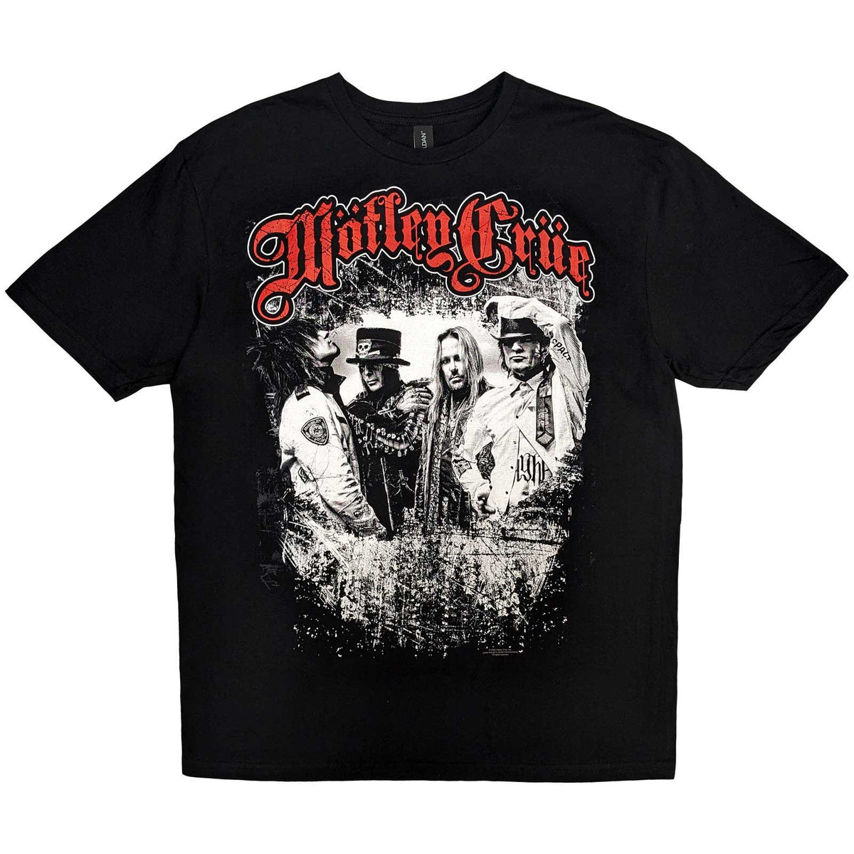 Motley Crue Greatest Hits Bandshot Black Tee