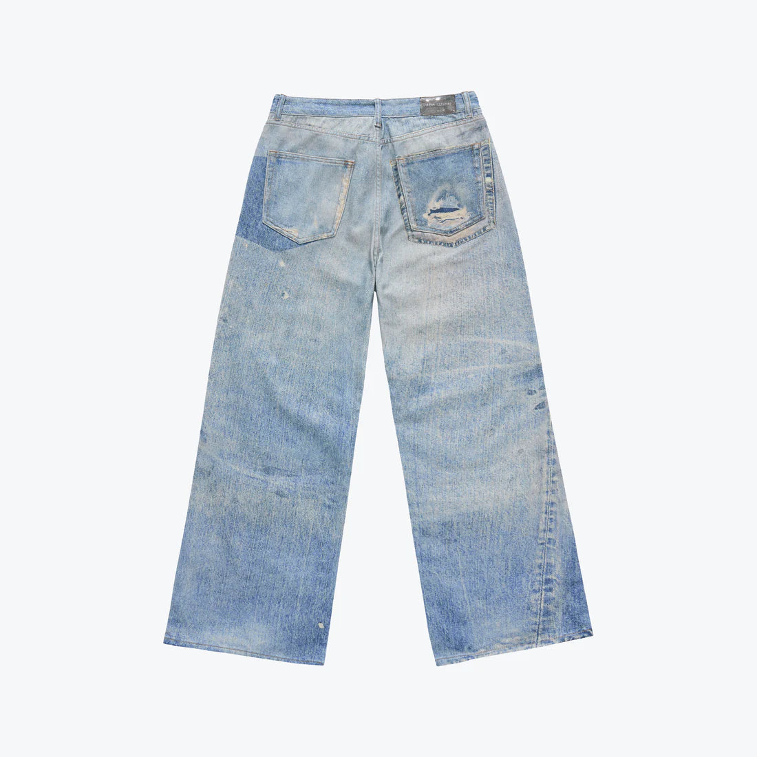 Sense Loose Fit Fake Print Blue Jeans