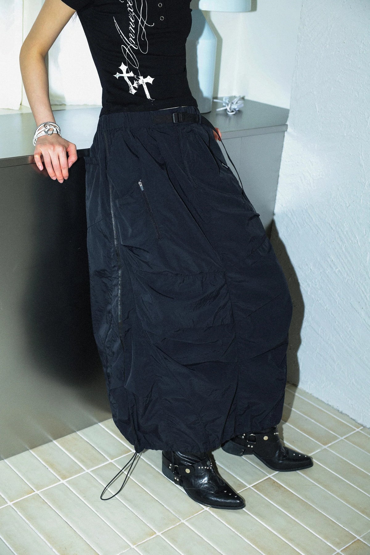 Sense Technical Utility Skirt Black