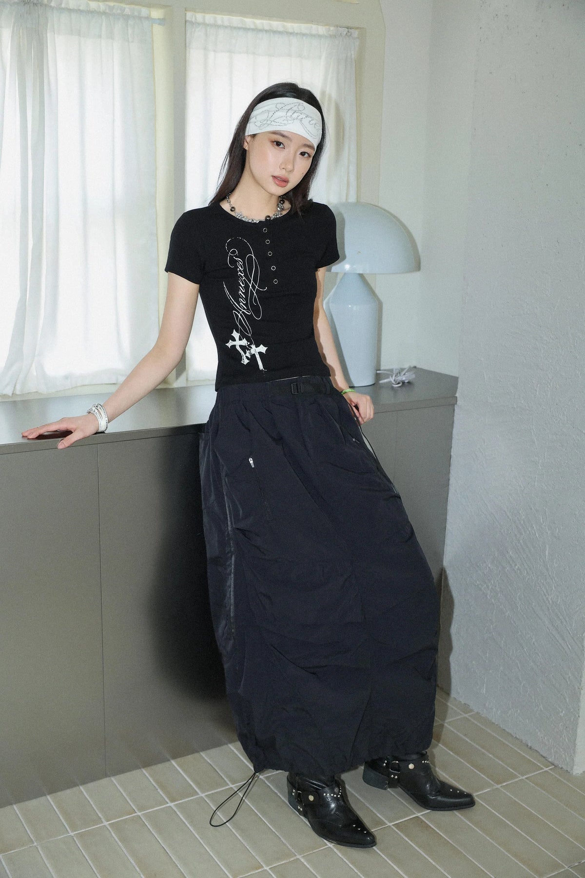 Sense Technical Utility Skirt Black