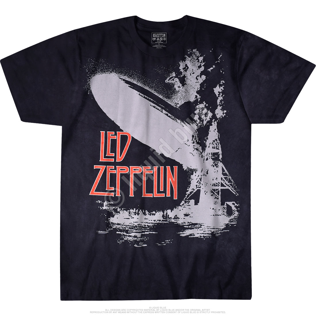 Led Zeppelin Exploding Zeppelin Tie-Dye Tee