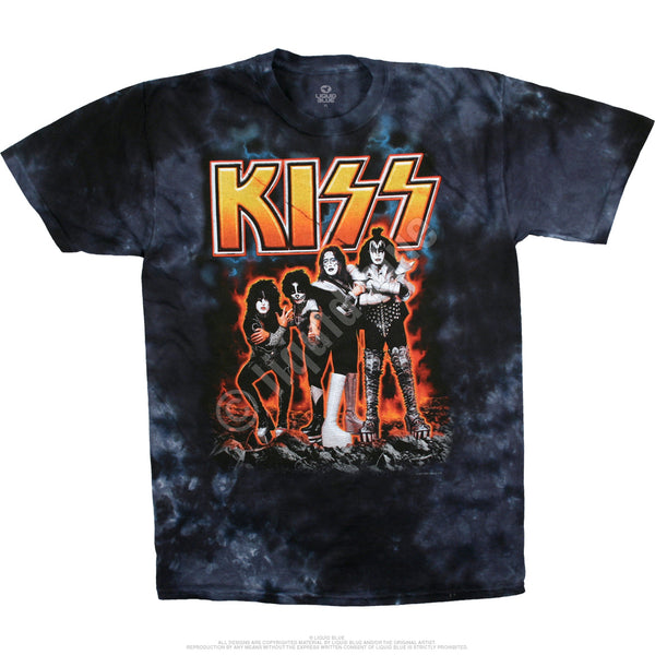 Kiss Hotter than Hell Tye-Die Tee