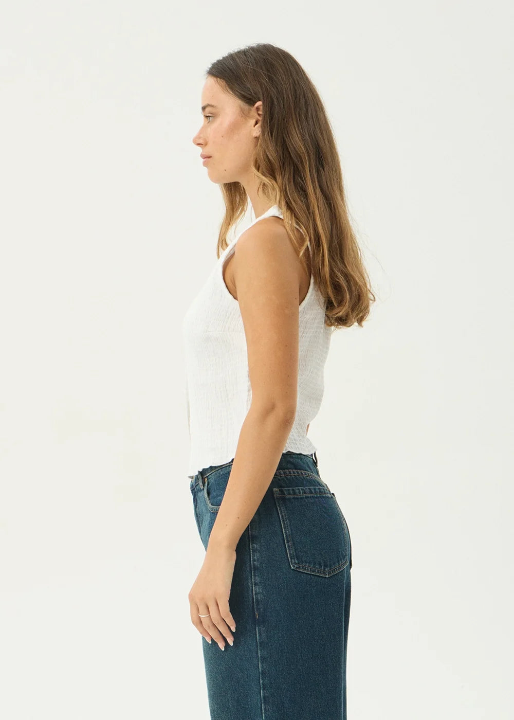 Lana - Seersucker Top - Off White