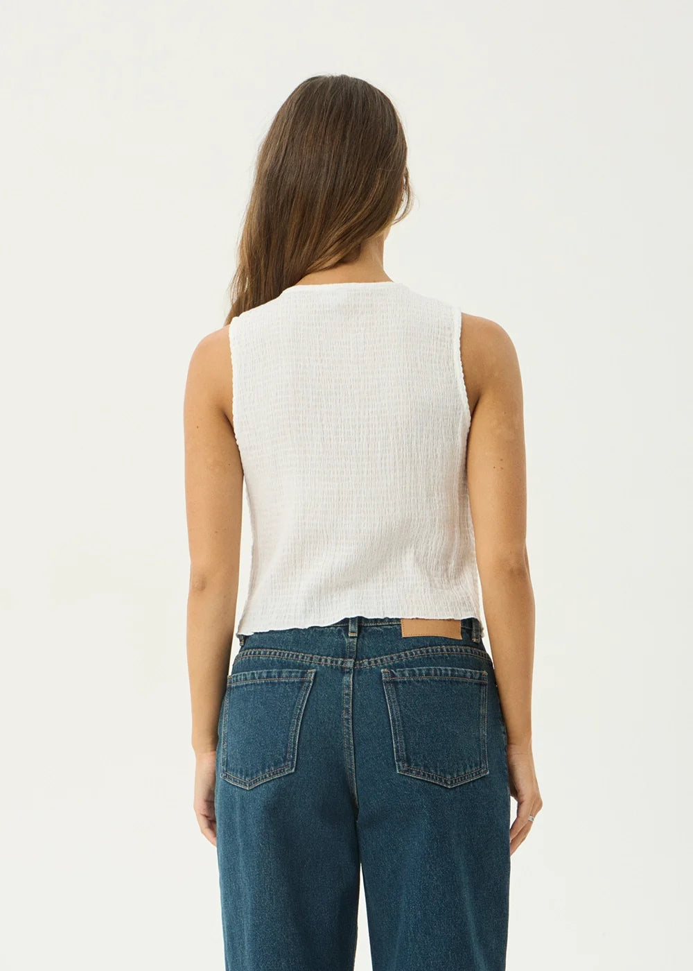 Lana - Seersucker Top - Off White