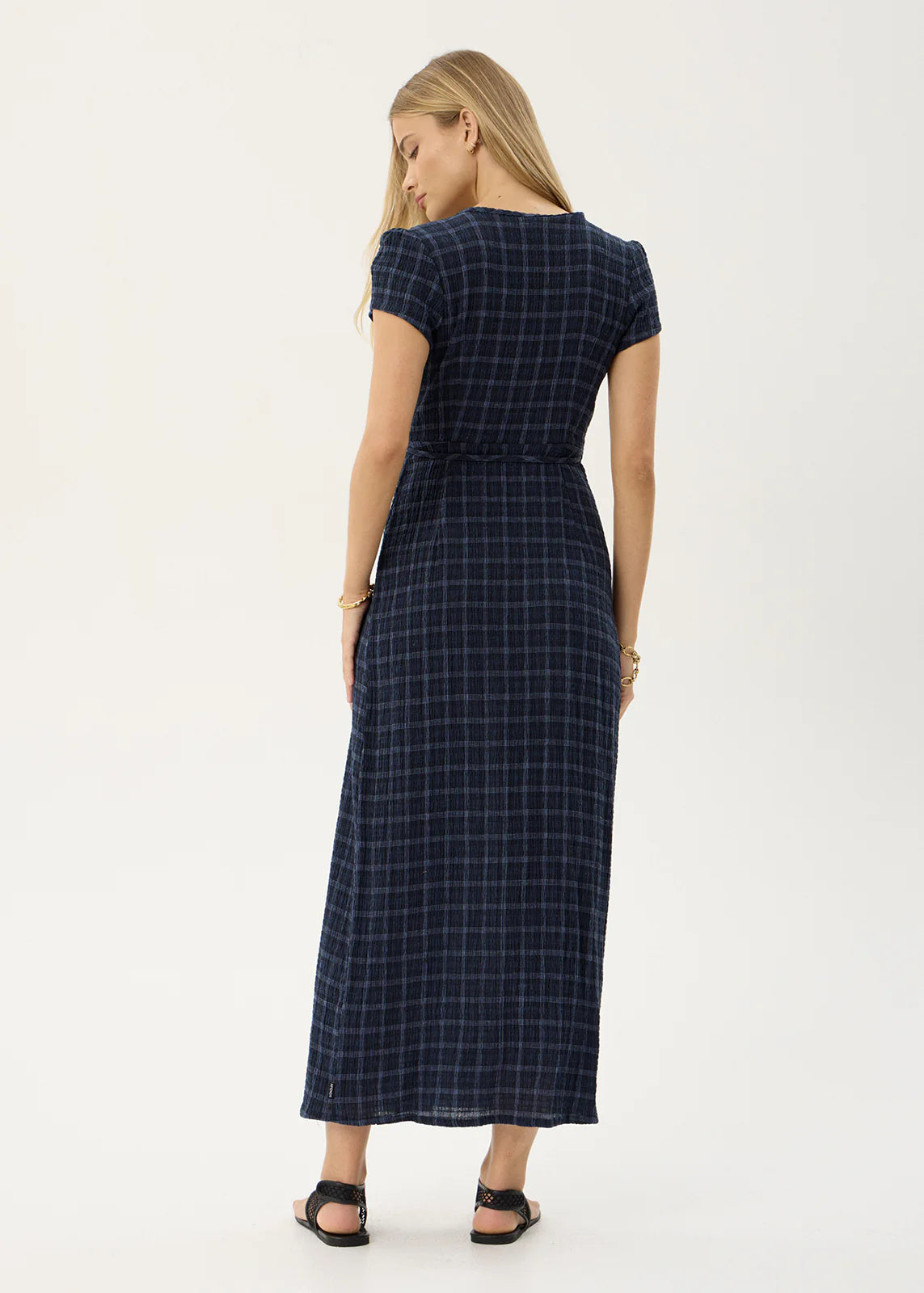 Felicity - Seersucker Maxi Dress - Thea Midnight Check