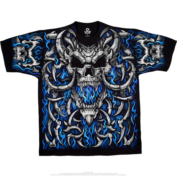 Blue Flame Skull Tee