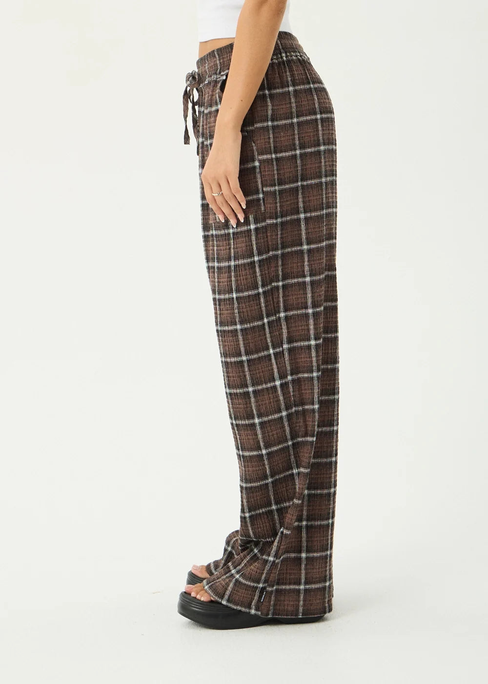 Reverie Hemp - Seersucker Pant - Coffee Check