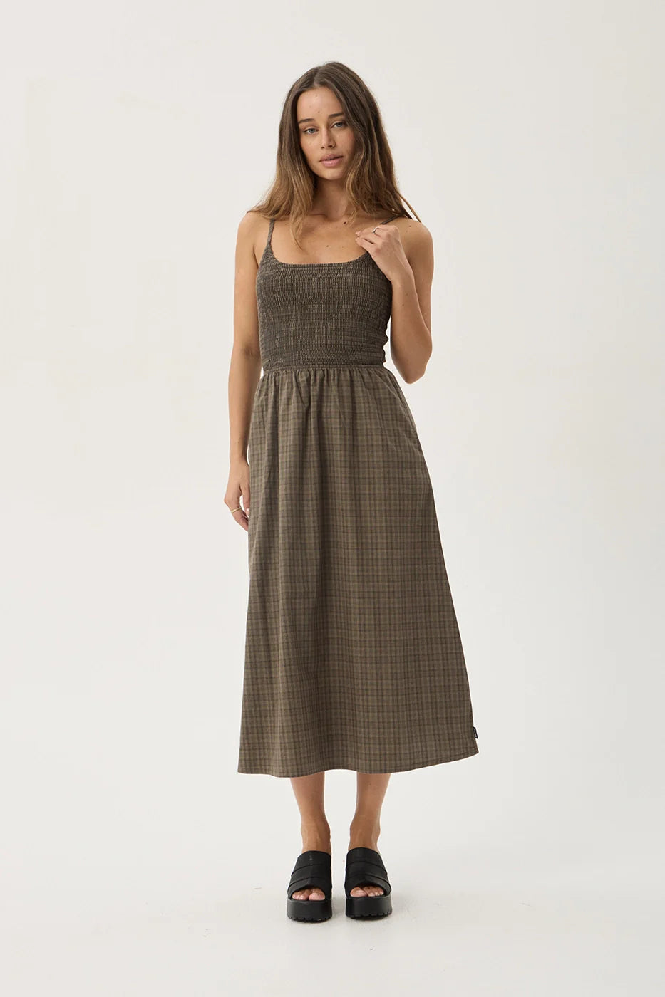 Shadow - Midi Dress - Stone Check