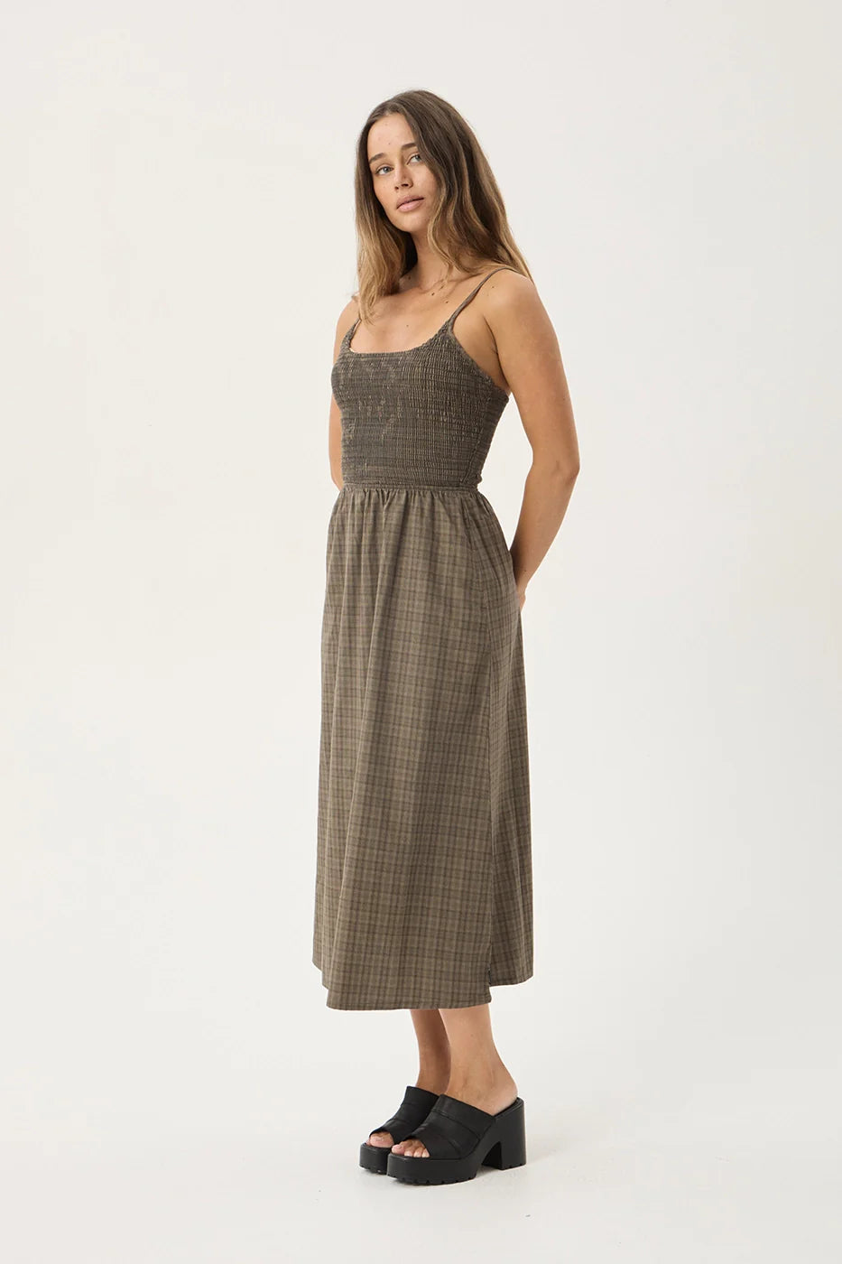 Shadow - Midi Dress - Stone Check