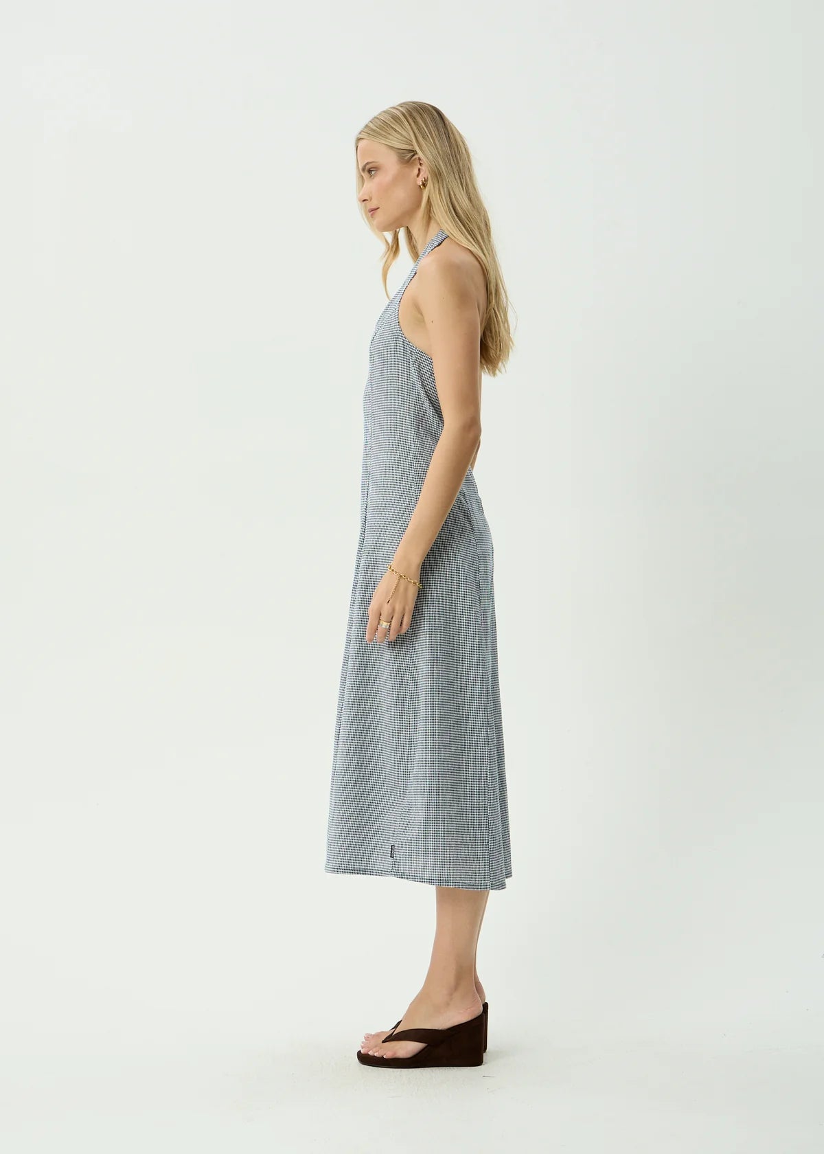 Maya - Midi Dress - Indy Navy Check