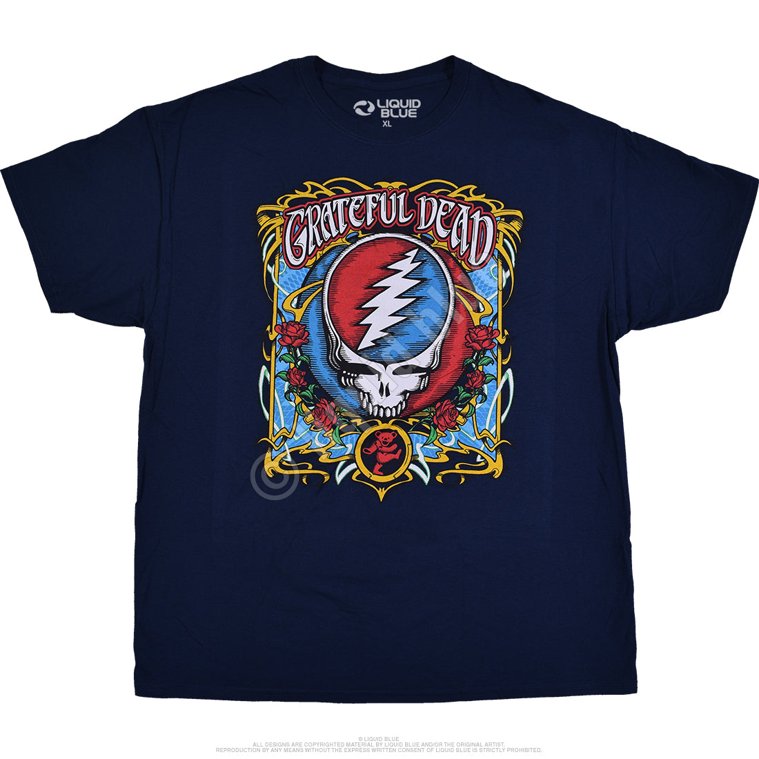 Grateful Dead Steal Your Roses Navy Tee