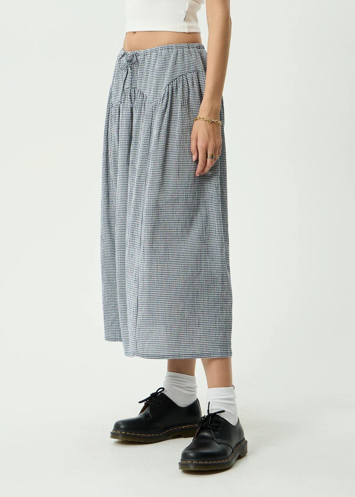 Marlow - Midi Skirt - Indy Navy Check