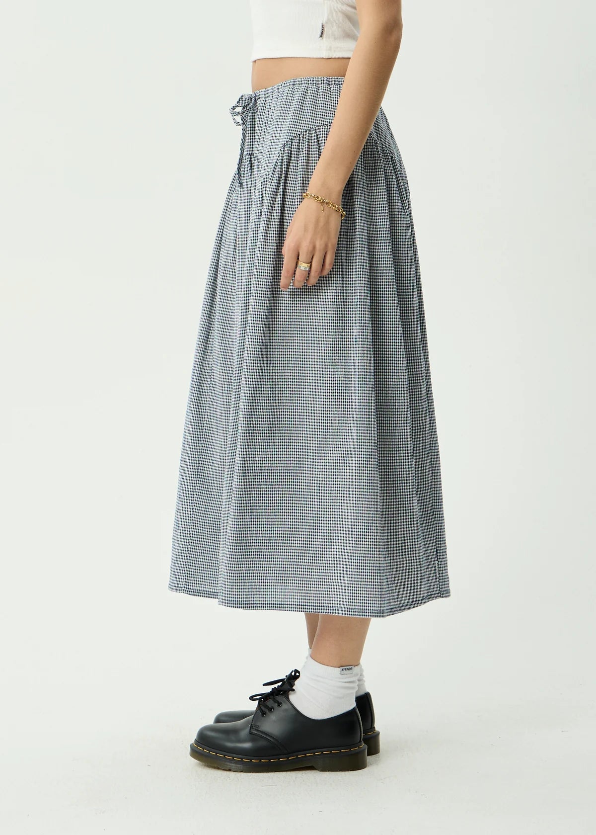 Marlow - Midi Skirt - Indy Navy Check