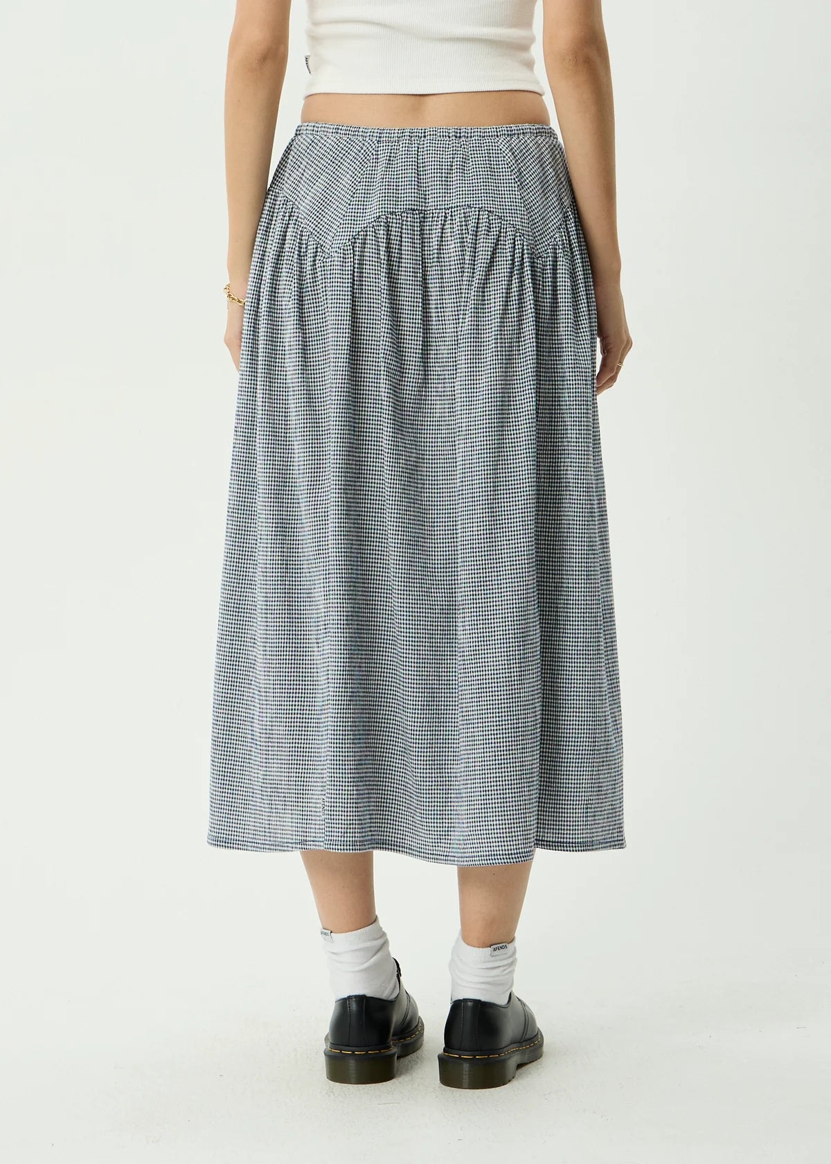 Marlow - Midi Skirt - Indy Navy Check