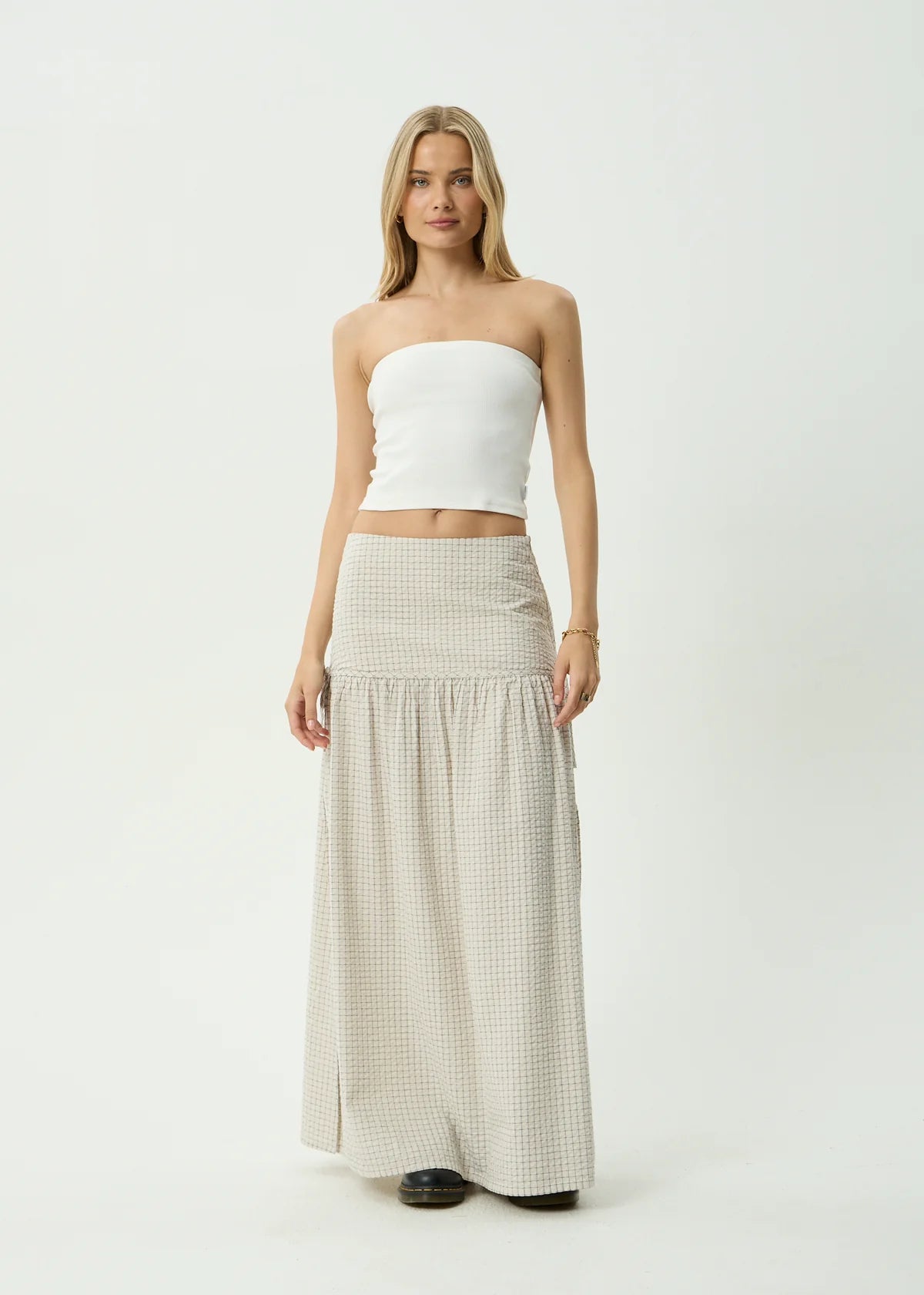 Nadia - Maxi Skirt - Reverb Moonbeam Check