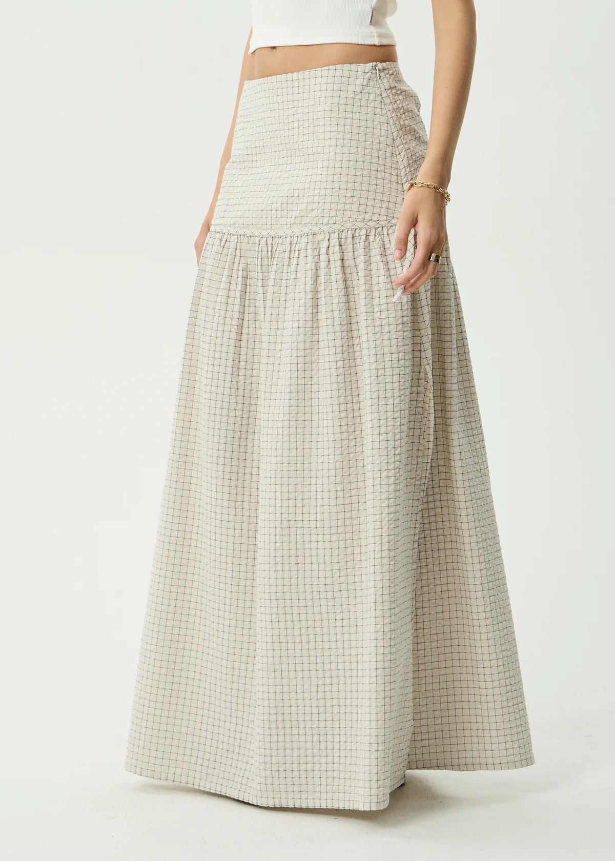 Nadia - Maxi Skirt - Reverb Moonbeam Check