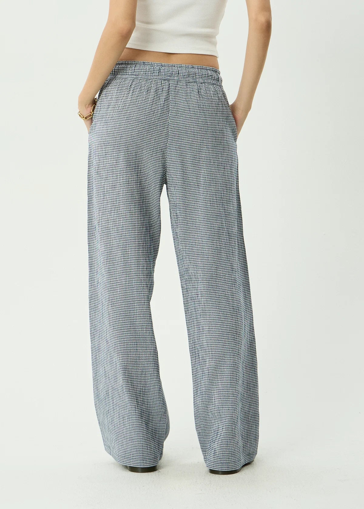 Harriet - Wide Leg Pant - Indy Navy Check