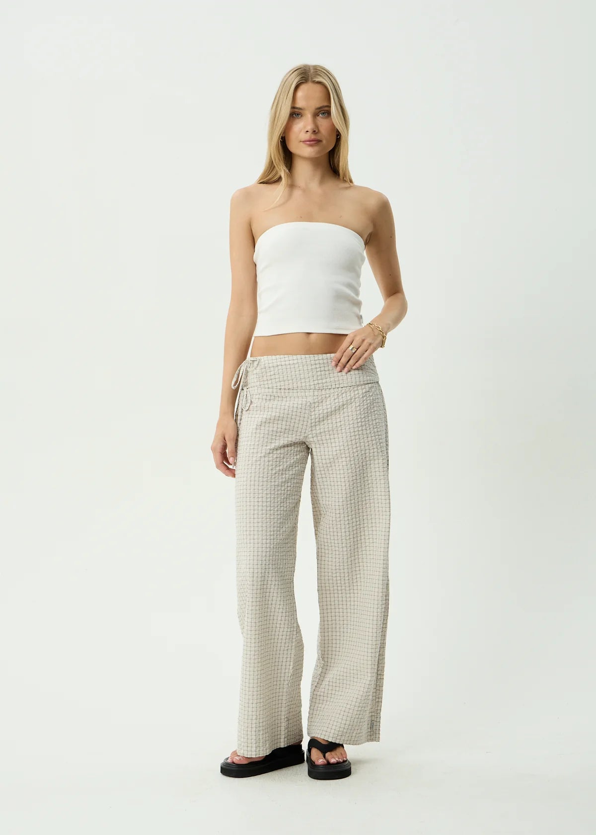 Sofia - Wide Leg Pant - Reverb Moonbeam Check