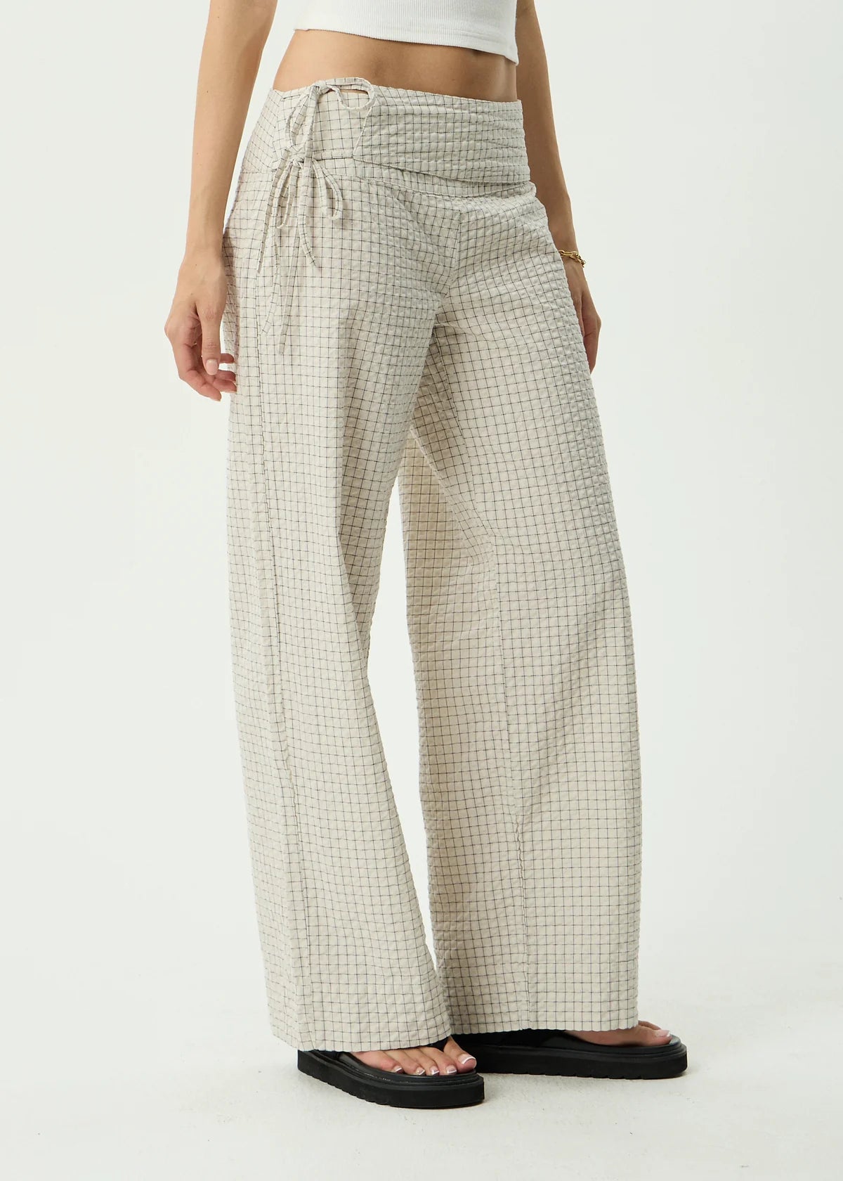Sofia - Wide Leg Pant - Reverb Moonbeam Check