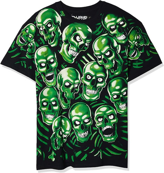 Skull Pile Green Tee