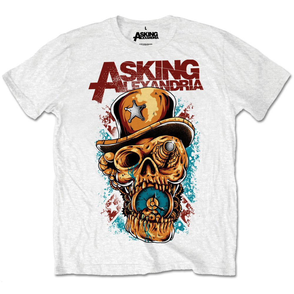 Asking Alexandria Stop The Time White Tee