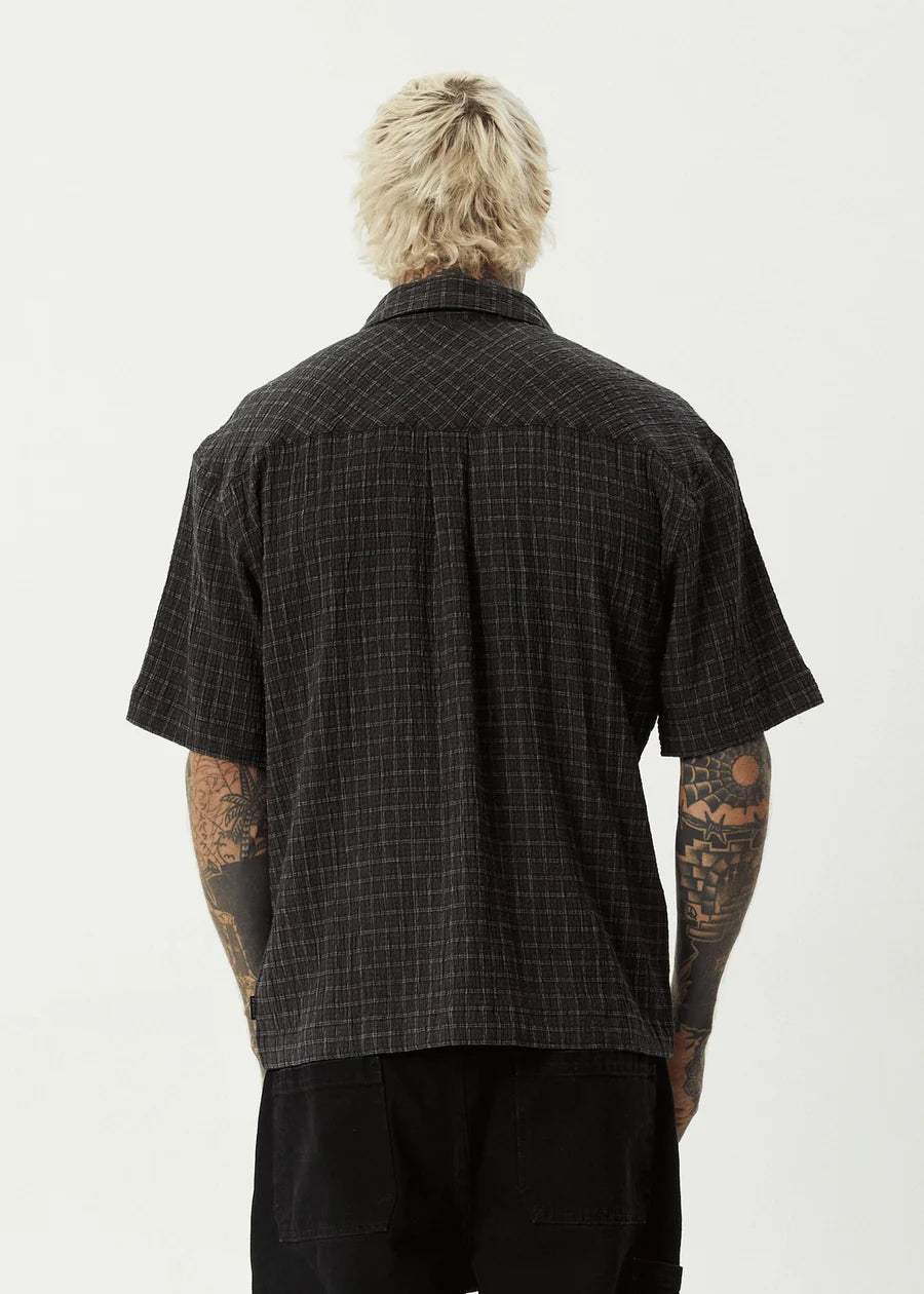 Dusk Seersucker Black Check Shirt