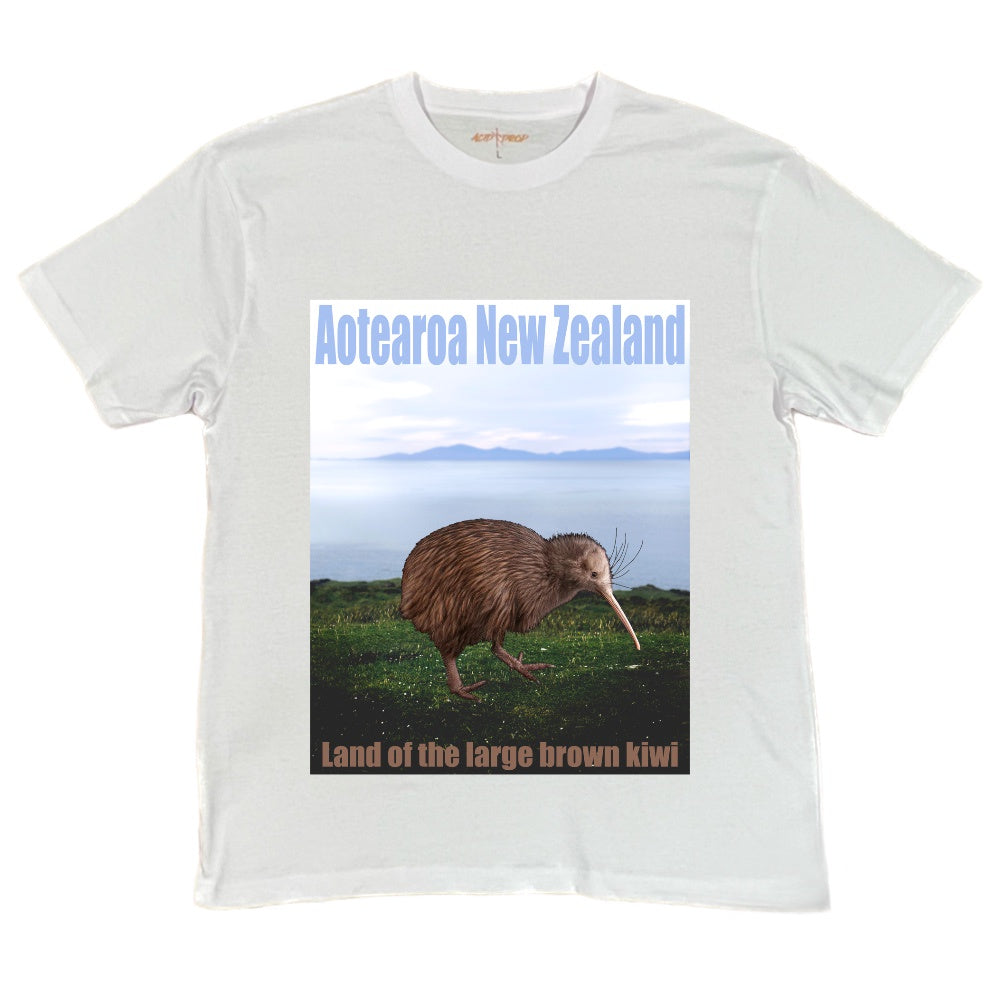 Aotearoa NZ Land of the Large Brown Kiwi Tee