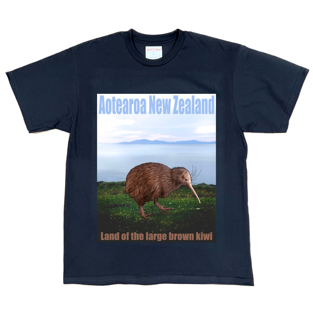 Aotearoa NZ Land of the Large Brown Kiwi Tee