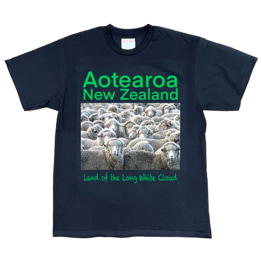 Aotearoa NZ Land of the Long White Cloud Sheep Tee