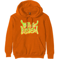 Billie Eilish Airbrush Flames Blohsh Orange Hoodie