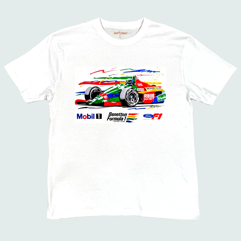 Benetton Formula 1 Vintage Design White Tee
