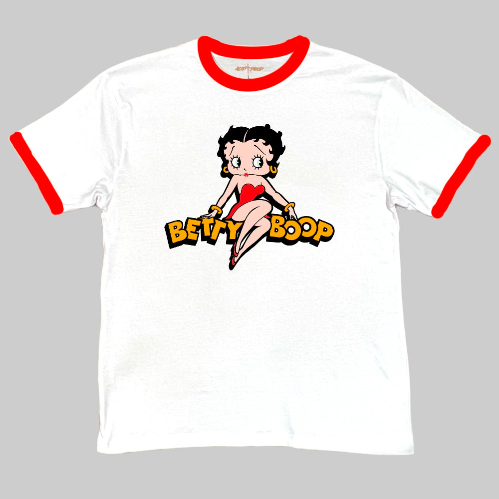 Betty Boop Classic White Ringer Tee