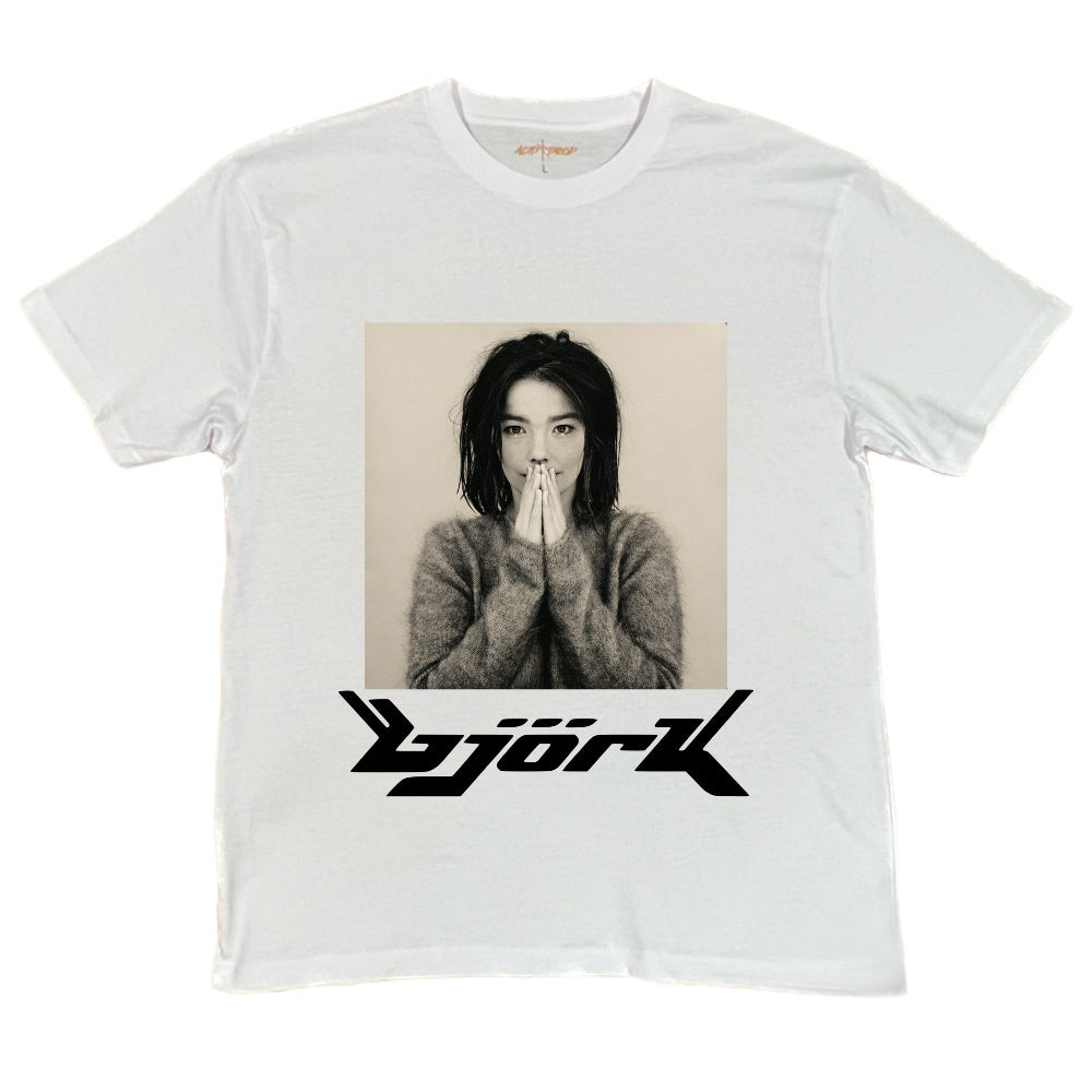 Bjork Human Behaviour White Tee