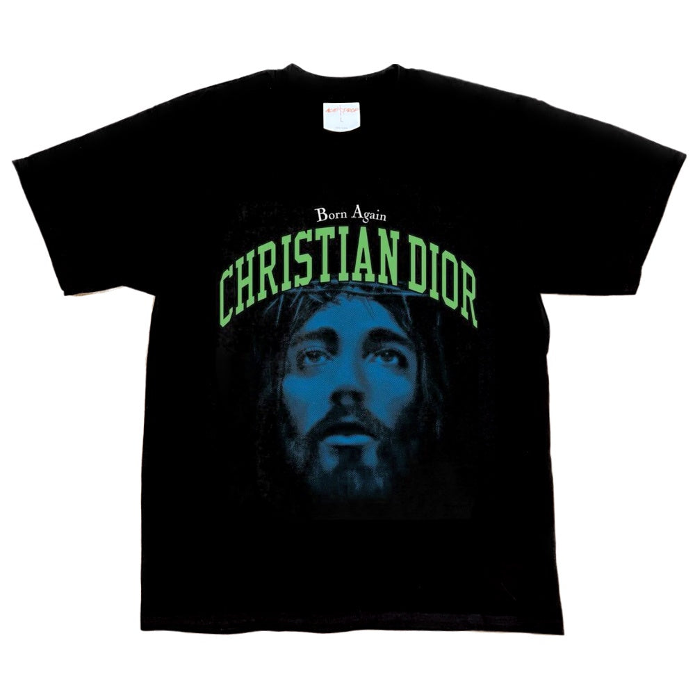 Born Again Christian Dior Black Tee