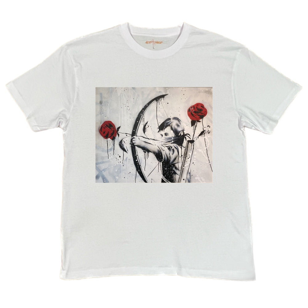 Bow and Roses Graffiti Tee