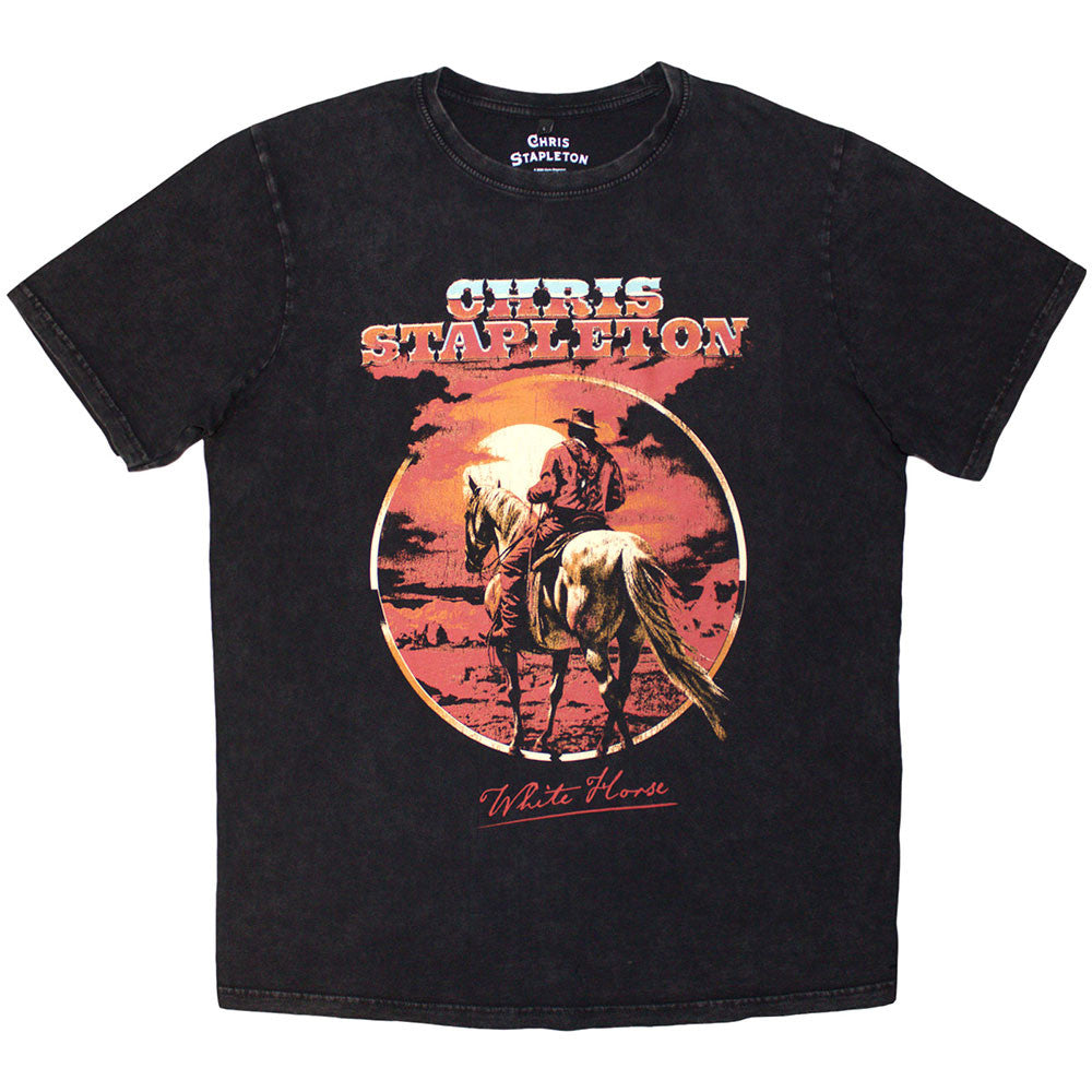 Chris Stapleton White Horse Stone Wash Black Tee